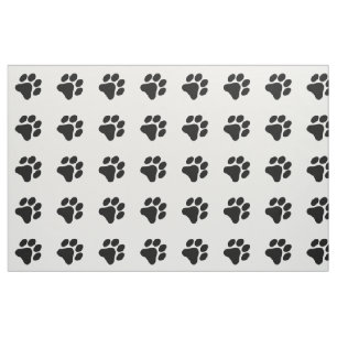 Schwarzweiss-Tatzen-Druck-Muster-Gewebe Stoff