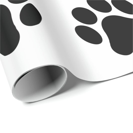 Schwarzweiss-Tatzen-Druck-Muster-Packpapier Geschenkpapier (Rolleneckpunkt)