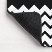 Schwarzweiss. Teil-Zickzack, zerteilen schlichtes Mousepad (Ecke)