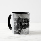 Schwarzweiss-Tenorsaxofon Tasse (Vorderseite Links)
