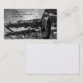 Schwarzweiss-Tenorsaxofon Visitenkarte (Vorne/Hinten)