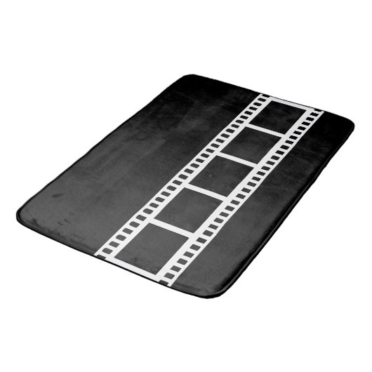 Schwarzweiss-Theater-Drama-Bad-Dekor Badematte (Schrägansicht)