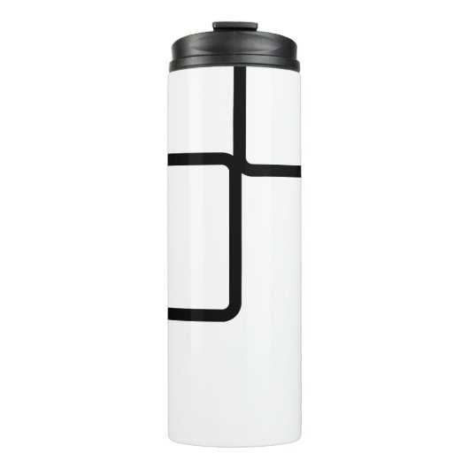 Schwarzweiß Thermosbecher (Vorderseite)