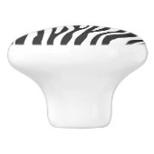 Schwarzweiss-Tierdruck-Fach-Züge Keramikknauf (Seitenansicht)