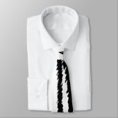 Schwarzweiss-Tiger-Druck. Tiger-Muster Krawatte (Gebunden)