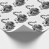 Schwarzweiss-Tiger Geschenkpapier (Ecke)