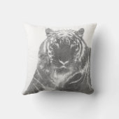 Schwarzweiß-Tiger Kissen (Rückseite)