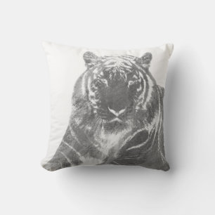Schwarzweiß-Tiger Kissen