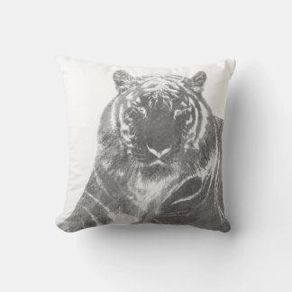 Schwarzweiß-Tiger Kissen