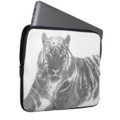 Schwarzweiß-Tiger Laptopschutzhülle (Vorne Rechts)