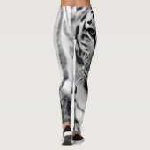 Schwarzweiss-Tiger-Leggings Leggings (Rückseite)