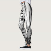 Schwarzweiss-Tiger-Leggings Leggings (Links)