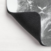 Schwarzweiß-Tiger Mousepad (Ecke)
