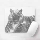 Schwarzweiß-Tiger Mousepad (Mit Mouse)