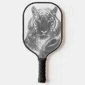 Schwarzweiß-Tiger Pickleball Schläger (Rückseite)
