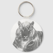 Schwarzweiß-Tiger Schlüsselanhänger (Rückseite)