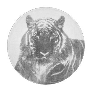 Schwarzweiß-Tiger Schneidebrett