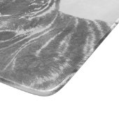 Schwarzweiß-Tiger Schneidebrett (Ecke)