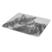Schwarzweiß-Tiger Schneidebrett (Ecke)