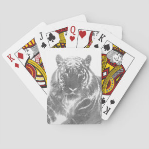 Schwarzweiß-Tiger Spielkarten