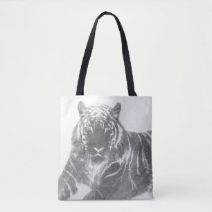 Schwarzweiß-Tiger Tasche