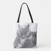 Schwarzweiß-Tiger Tasche (Rückseite)