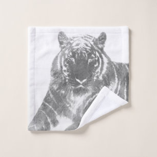 Schwarzweiß-Tiger Waschlappen