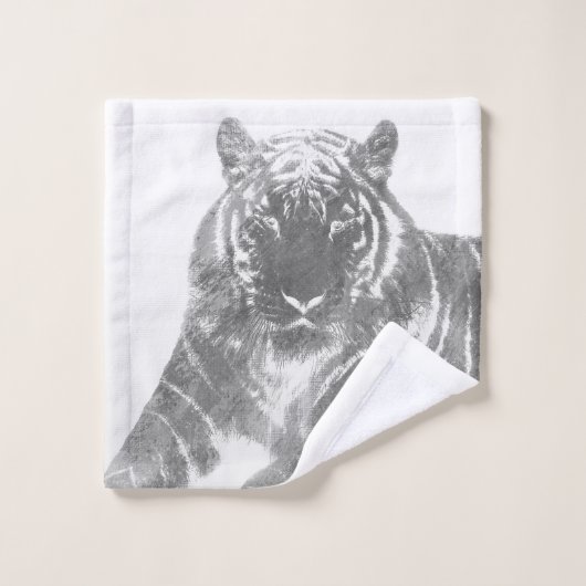 Schwarzweiß-Tiger Waschlappen (Waschlappen)