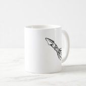 Schwarzweiss-Tintenfisch-Tasse Kaffeetasse (VorderseiteRechts)