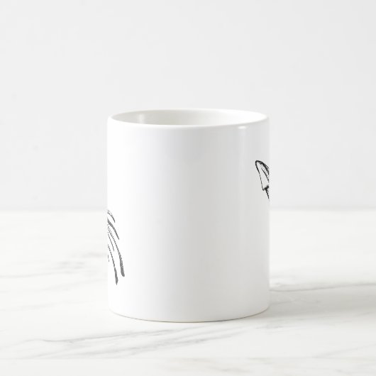 Schwarzweiss-Tintenfisch-Tasse Kaffeetasse (Mittel)