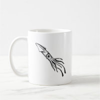 Schwarzweiss-Tintenfisch-Tasse