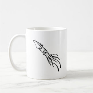 Schwarzweiss-Tintenfisch-Tasse Kaffeetasse