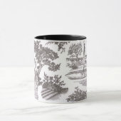 Schwarzweiss-Toile Druck-Kaffee-Tasse Tasse (Zentrum)