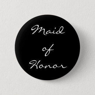 Schwarzweiss-Trauzeugin-Knopf Button