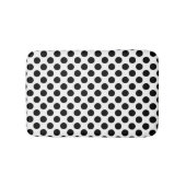 Schwarzweiss-Tupfen Badematte (Vorderseite)