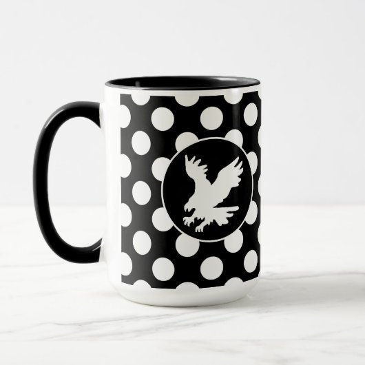 Schwarzweiss-Tupfen; Eagle Tasse (Links)