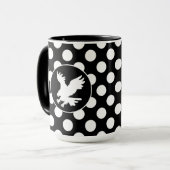 Schwarzweiss-Tupfen; Eagle Tasse (Vorderseite Links)
