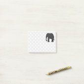 Schwarzweiss-Tupfen-Elefant Post-it Klebezettel (Auf Schreibtisch)