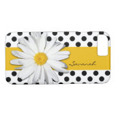 Schwarzweiss-Tupfen, Gänseblümchen iPhone 7 Fall Case-Mate iPhone Hülle (Rückseite (Horizontal))