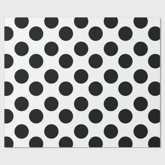 Schwarzweiss-Tupfen-Geschenk-Packpapier Geschenkpapier (Flach)