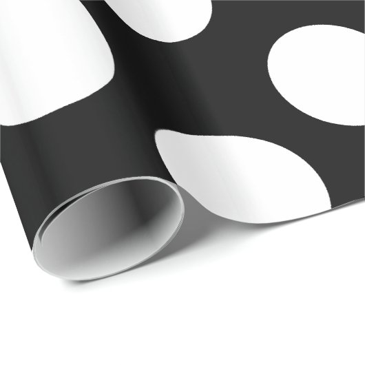 Schwarzweiss-Tupfen-Geschenk-Packpapier Geschenkpapier (Rolleneckpunkt)