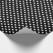 Schwarzweiss-Tupfen Geschenkpapier (Ecke)