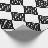 Schwarzweiss-Tupfen Geschenkpapier (Ecke)