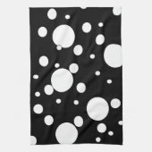 Schwarzweiss-Tupfen Handtuch (Vertikal)