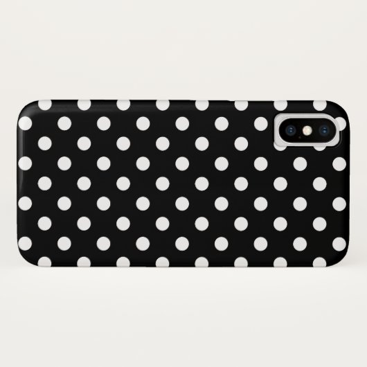 Schwarzweiss-Tupfen iPhone X Case-Mate iPhone Hülle (Rückseite (Horizontal))