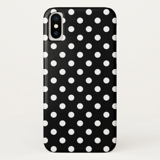 Schwarzweiss-Tupfen iPhone X Case-Mate iPhone Hülle (Rückseite)