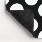 Schwarzweiss-Tupfen-Mausunterlage Mousepad (Ecke)