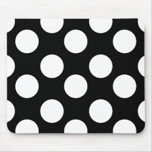 Schwarzweiss-Tupfen-Mausunterlage Mousepad