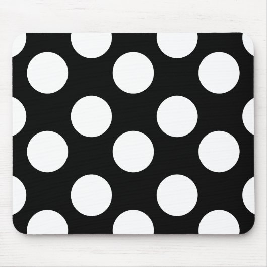 Schwarzweiss-Tupfen-Mausunterlage Mousepad (Vorne)