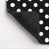 Schwarzweiss-Tupfen Mousepad (Ecke)